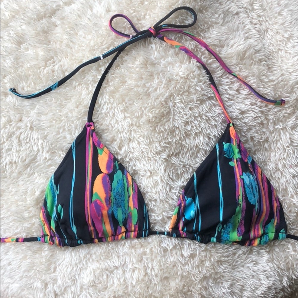 VOLCOM Reversible Triangle Bikini Top Sz Small